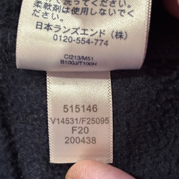 Lands' End men's blue and red 1/4 snap closure polar fleece pullover size M - Picture 13 of 16